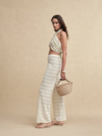 Hemp Patterned Knit Pants