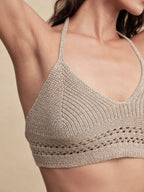 Gold-Dusted Knit Bra