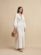 Shimmer Linen Separate Maxi Dress