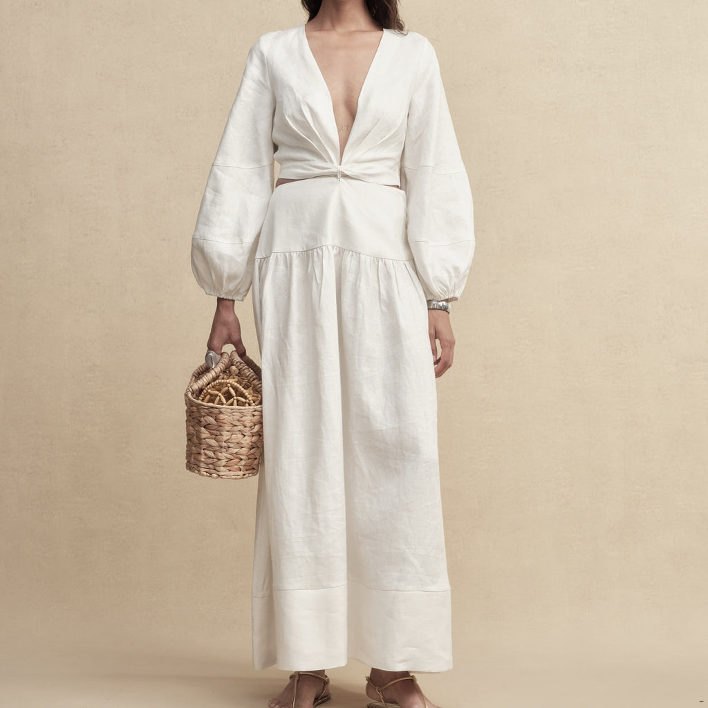 Shimmer Linen Separate Maxi Dress
