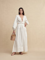 Shimmer Linen Separate Maxi Dress