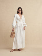 Shimmer Linen Separate Maxi Dress