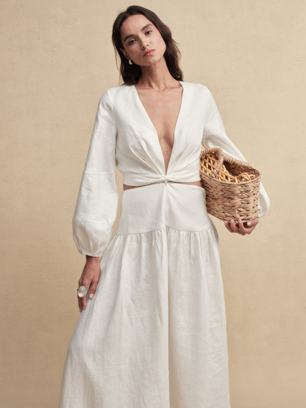 Shimmer Linen Separate Maxi Dress
