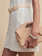 Embroidered Double-Layer Mini Dress