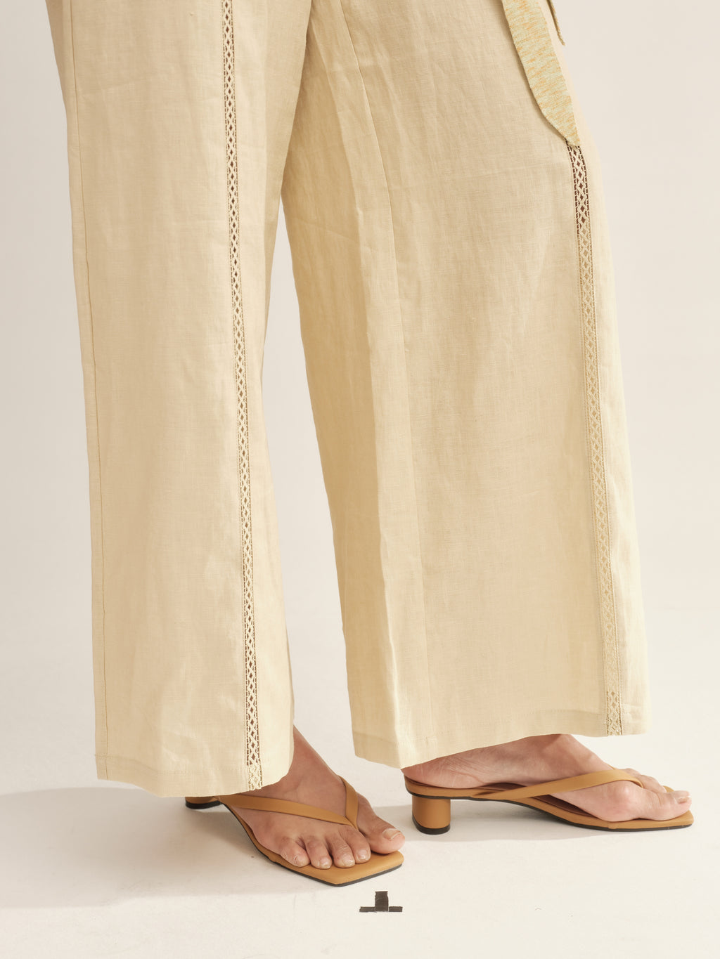 Timeless Capsule Linen Crochet Loose-Fit Pants