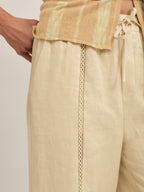 Timeless Capsule Linen Crochet Loose-Fit Pants