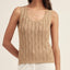Cooling Twisted Cable Knit Tank Top