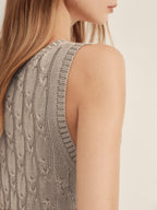 Cooling Twisted Cable Knit Tank Top