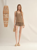 Cooling Twisted Cable Knit Tank Top