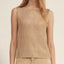 Cooling Striped Semi-Sheer Knit Tank Top