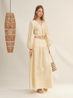 Shimmer Linen Separate Maxi Dress