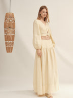 Shimmer Linen Separate Maxi Dress