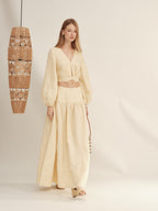 Shimmer Linen Separate Maxi Dress