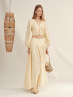 Shimmer Linen Separate Maxi Dress