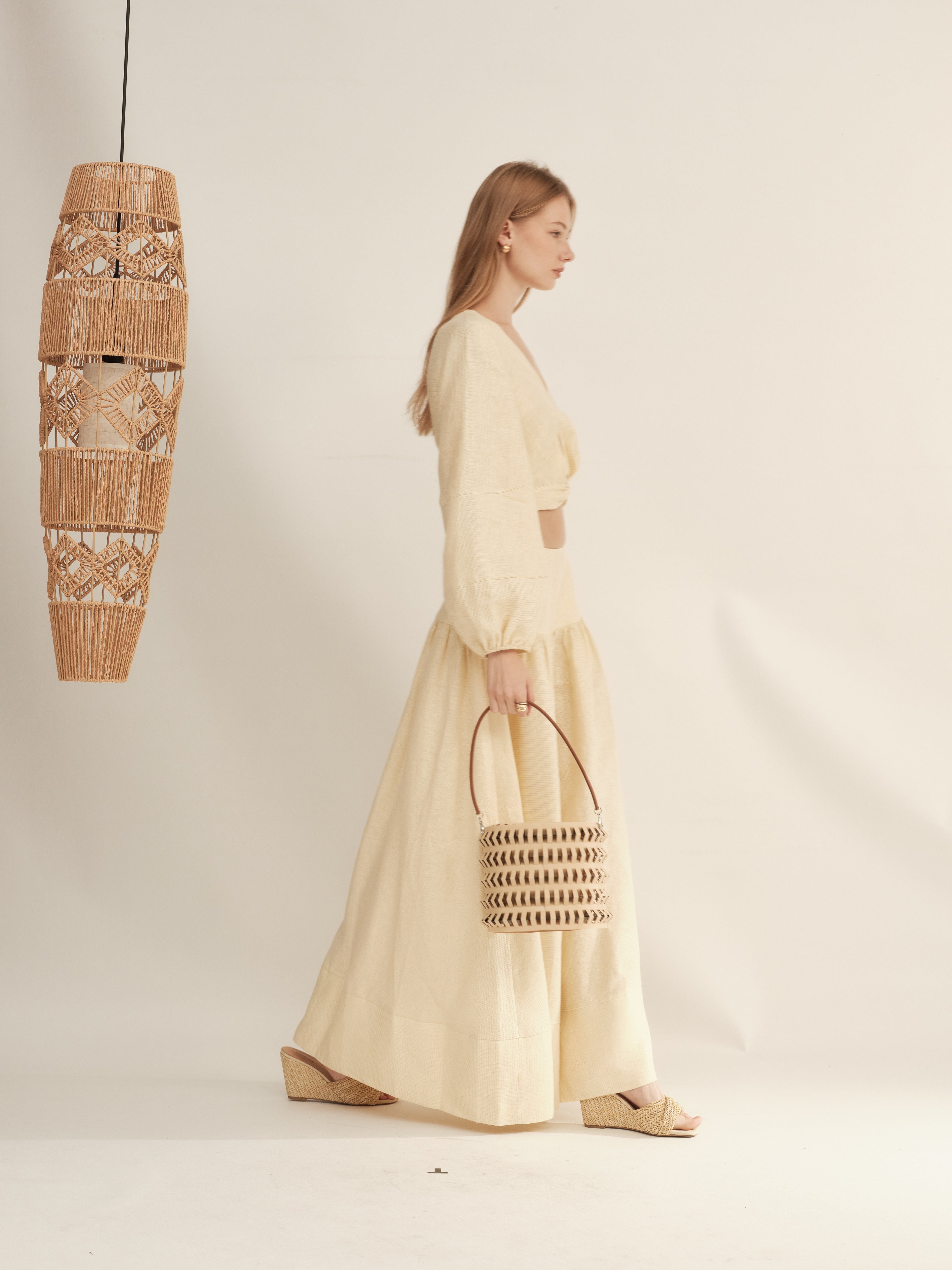 Shimmer Linen Separate Maxi Dress