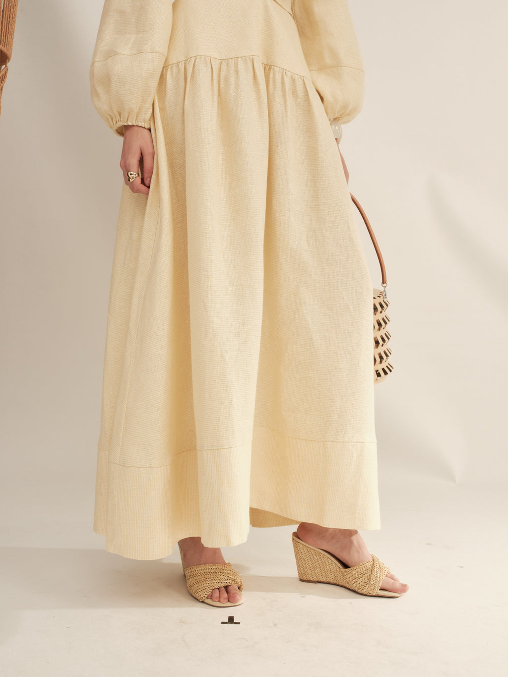 Shimmer Linen Separate Maxi Dress