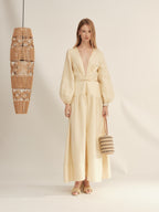 Shimmer Linen Separate Maxi Dress