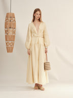 Shimmer Linen Separate Maxi Dress