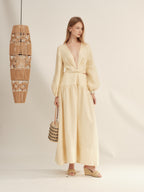 Shimmer Linen Separate Maxi Dress
