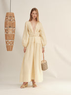 Shimmer Linen Separate Maxi Dress
