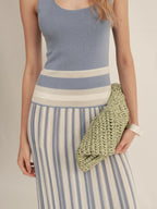 Backless Striped Knit Dress