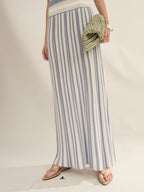 Backless Striped Knit Dress