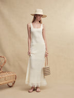Textured Slim-Fit Knit Midi Dress