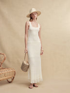 Textured Slim-Fit Knit Midi Dress