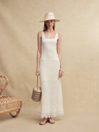 Textured Slim-Fit Knit Midi Dress