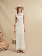 Textured Slim-Fit Knit Midi Dress