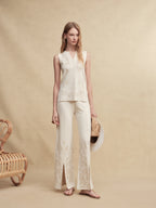 Silk-Blend Jacquard Knit Vest