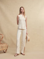 Silk-Blend Jacquard Knit Vest