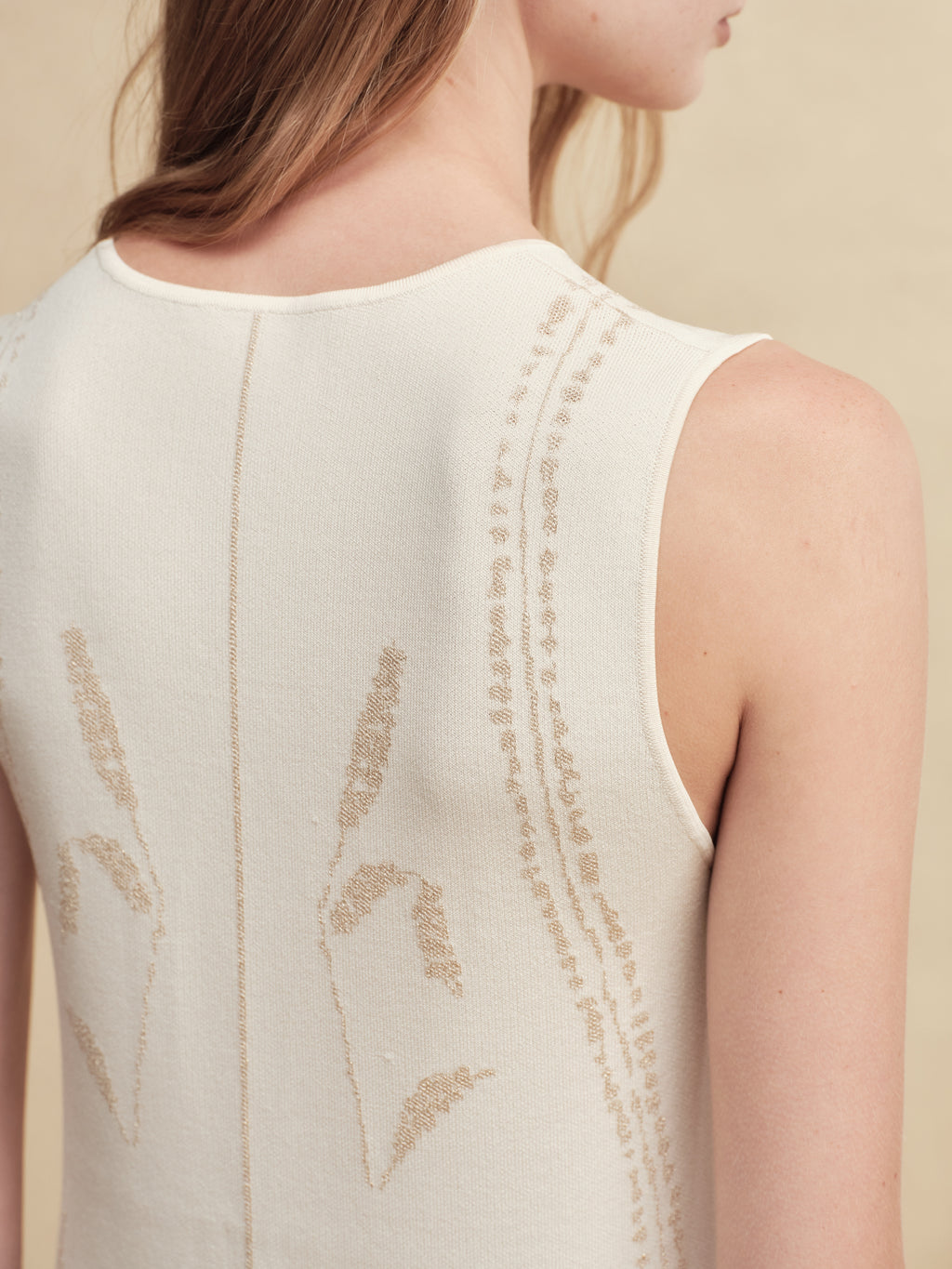 Silk-Blend Jacquard Knit Vest