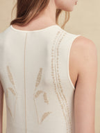 Silk-Blend Jacquard Knit Vest