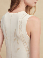 Silk-Blend Jacquard Knit Vest