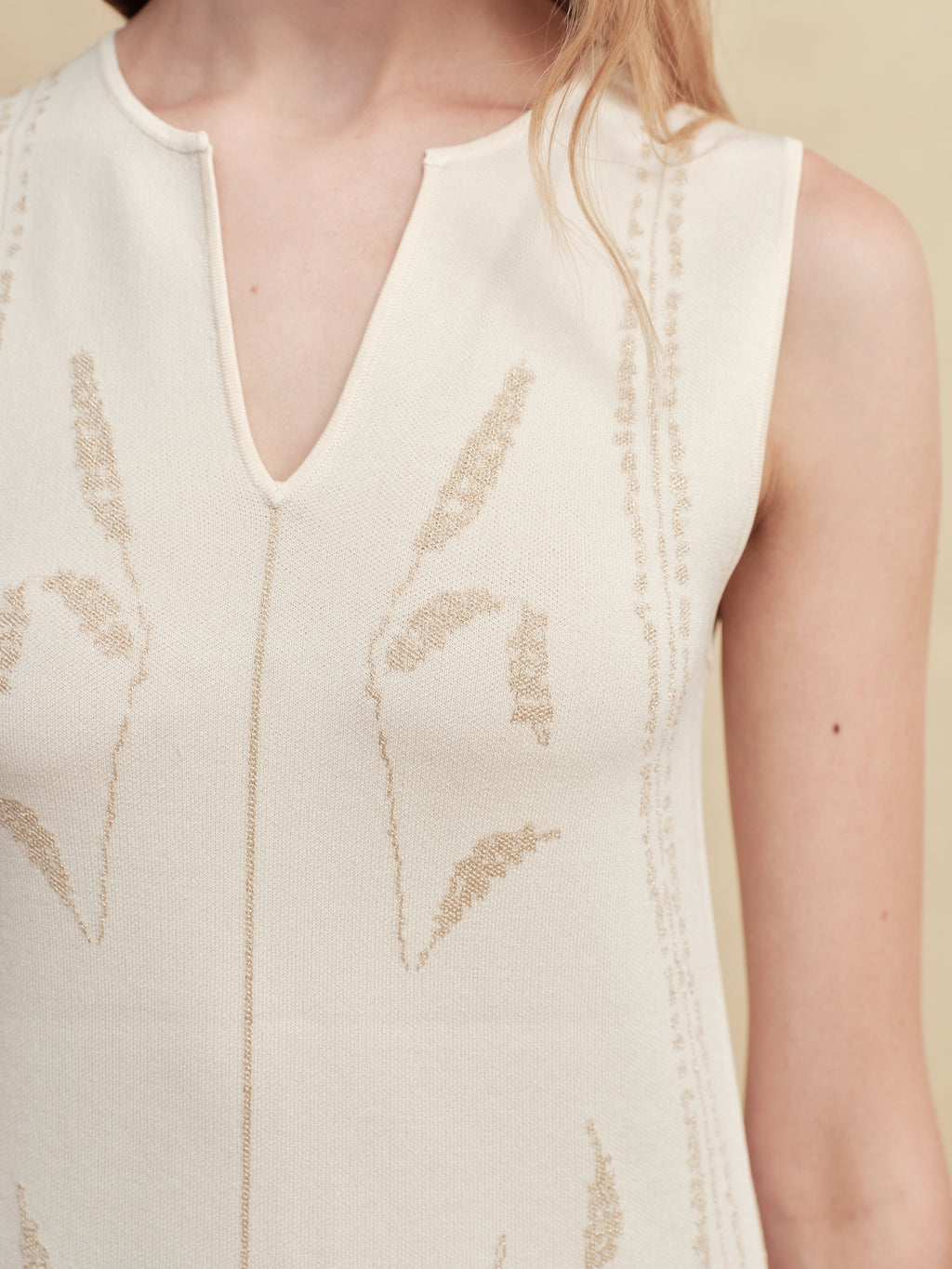 Silk-Blend Jacquard Knit Vest