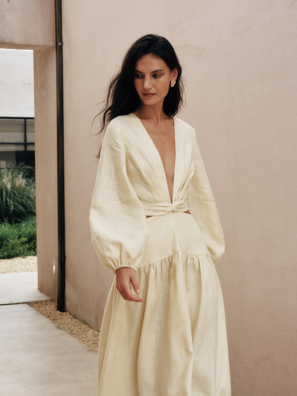 Shimmer Linen Separate Maxi Dress