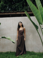 Timeless Capsule Classic Minimalist I-Back Panel Maxi Dress