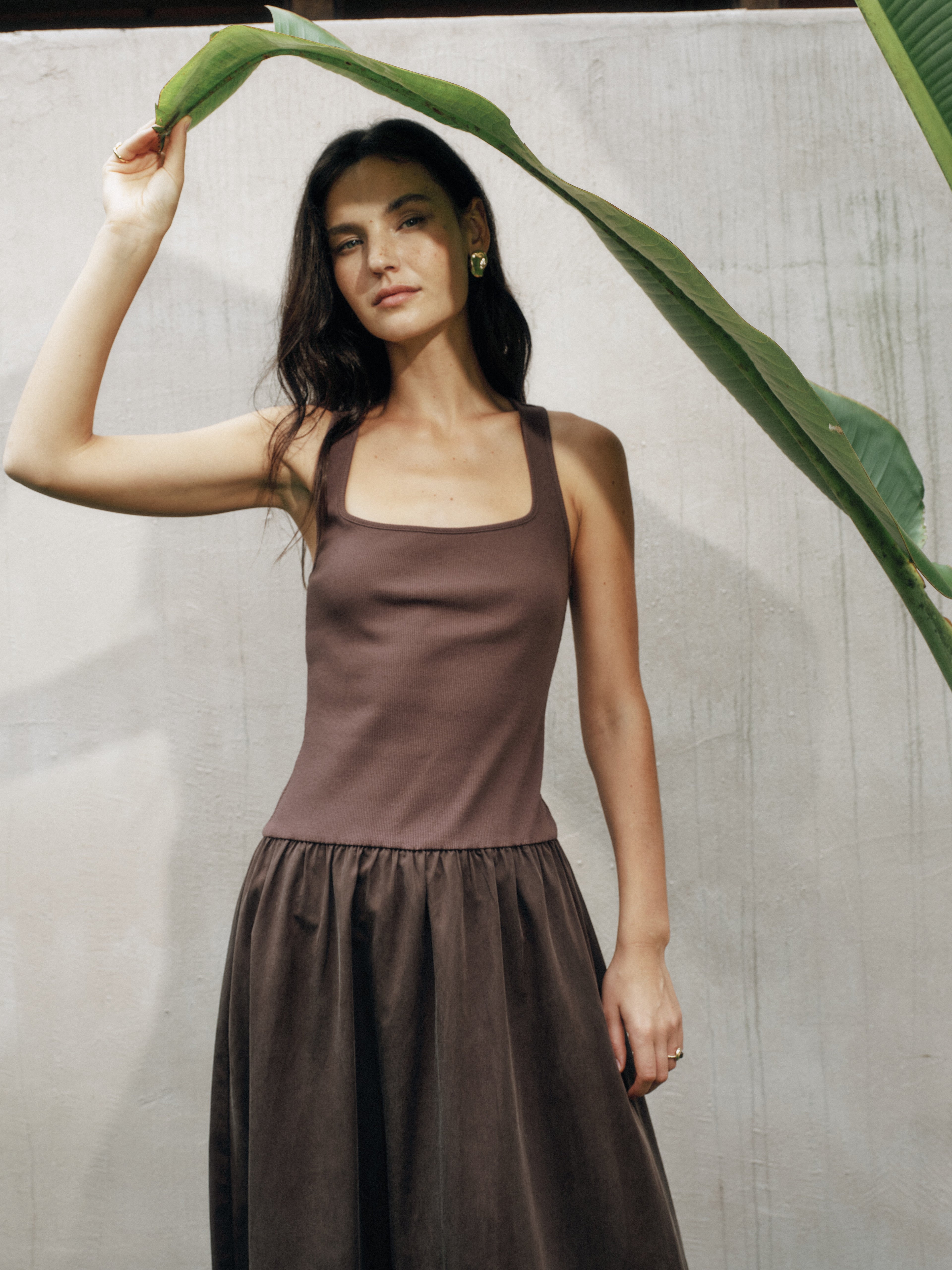 Timeless Capsule Classic Minimalist I-Back Panel Maxi Dress