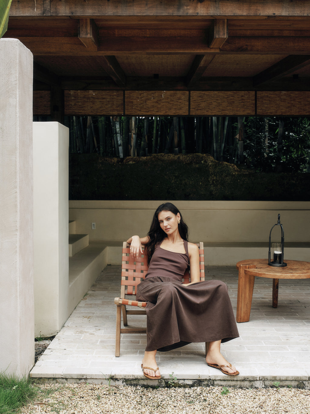Timeless Capsule Classic Minimalist I-Back Panel Maxi Dress