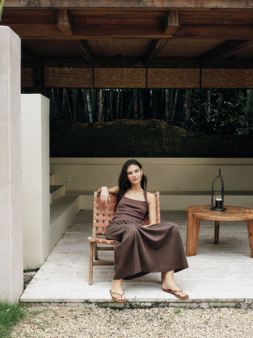 Timeless Capsule Classic Minimalist I-Back Panel Maxi Dress