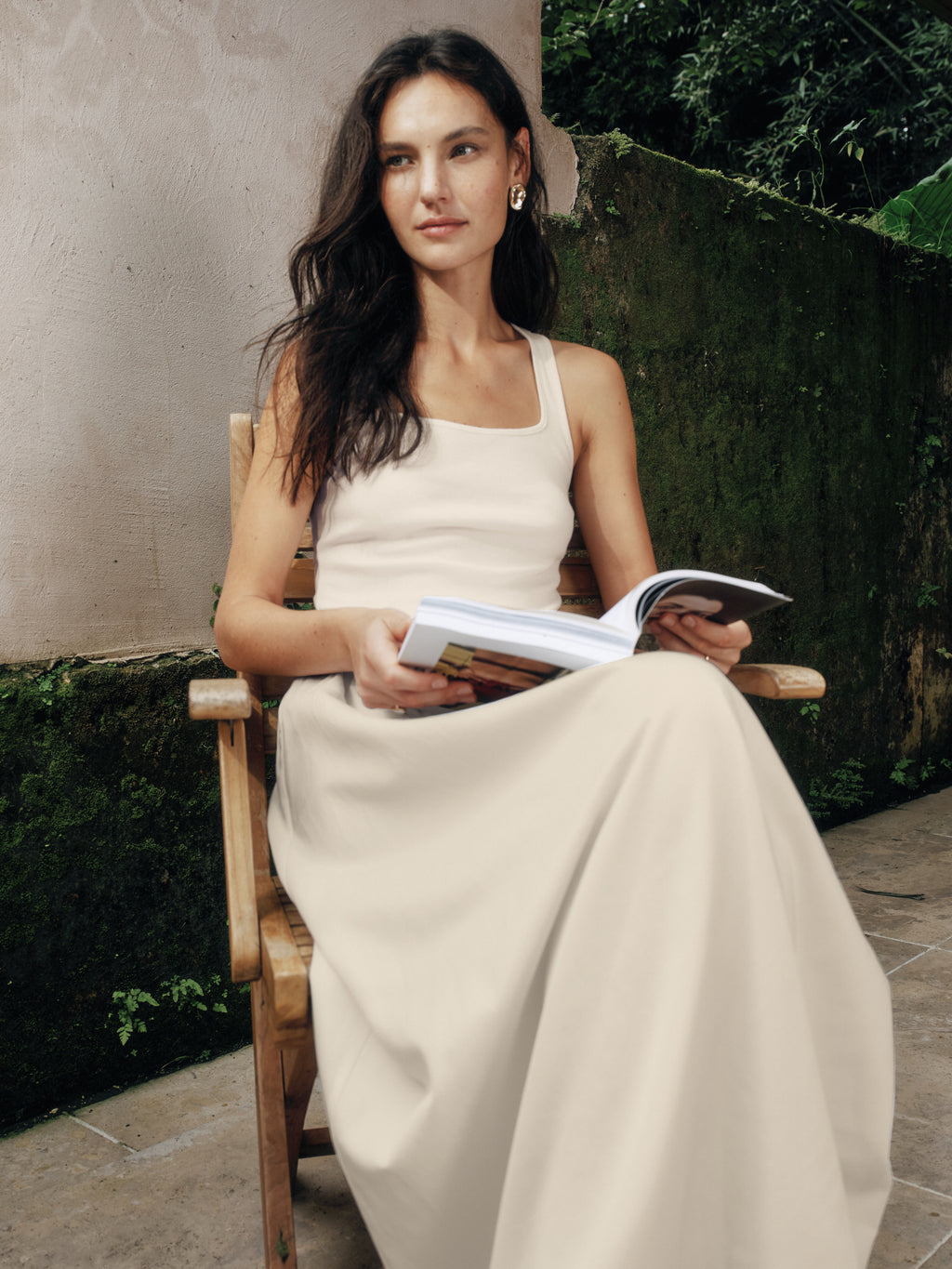 Timeless Capsule Classic Minimalist I-Back Panel Maxi Dress