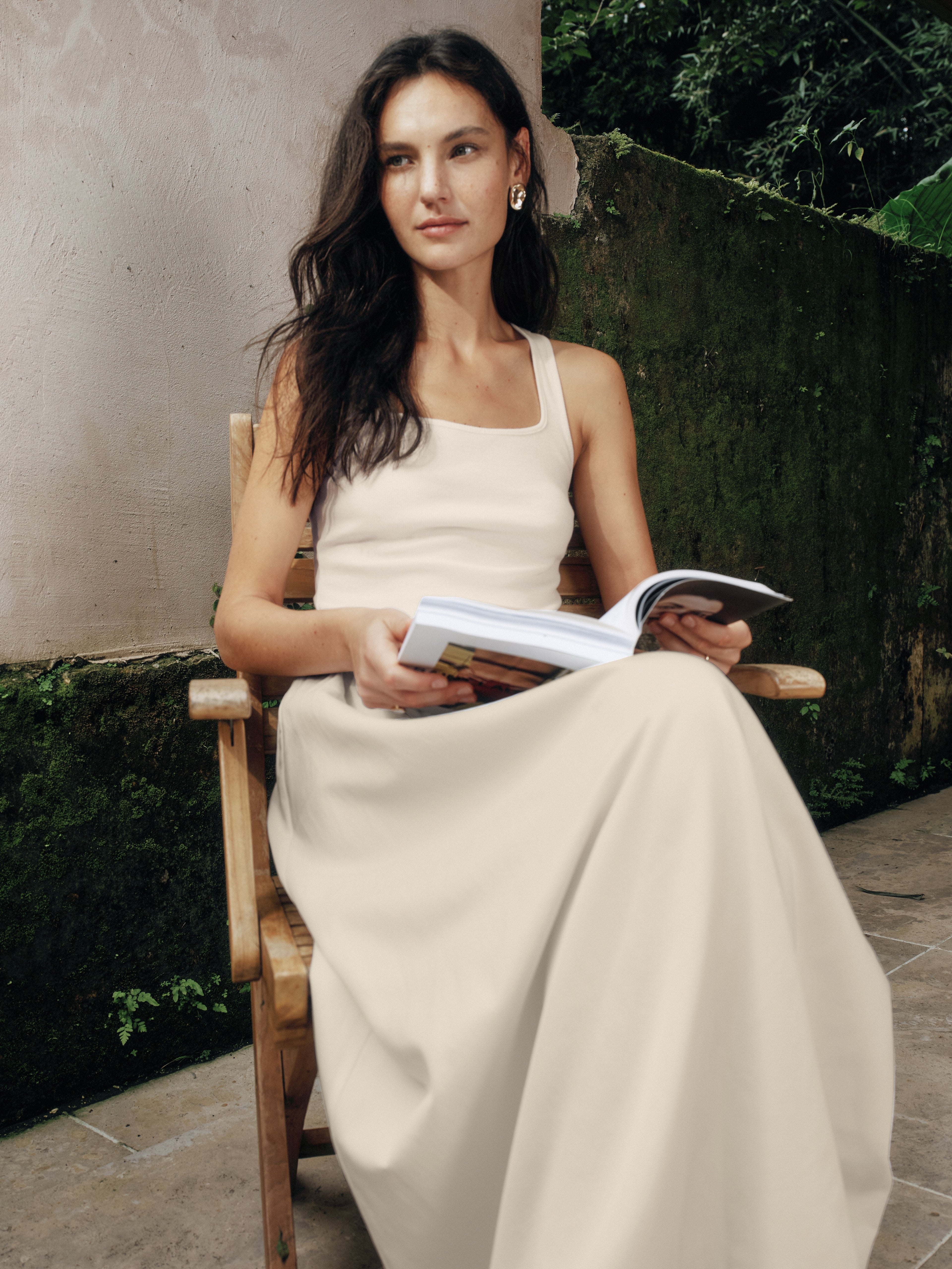Timeless Capsule Classic Minimalist I-Back Panel Maxi Dress