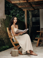 Timeless Capsule Classic Minimalist I-Back Panel Maxi Dress