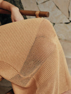 Textured Crochet Knit Resort Maxi Dress