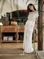 Silky Cotton Wavey  Knit Skirt