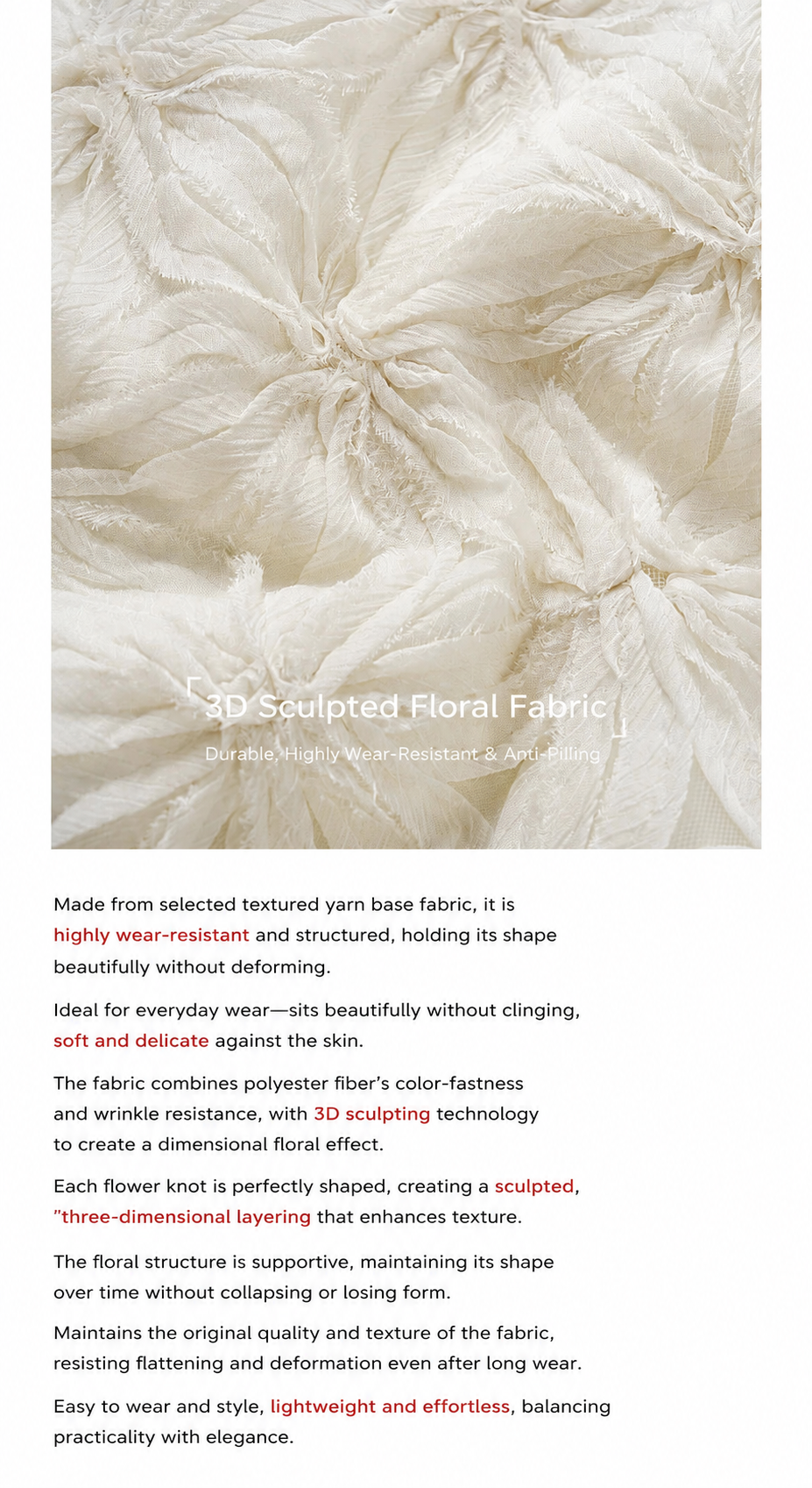 3D Floral Straight Midi Skirt