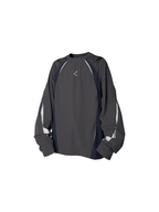 RELABEL Spatial Relationships (Gaps): Multi-material, colour-blocked patchwork design interwoven into a quick-dry outdoor T-shirt