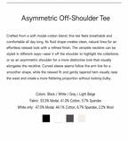 Classic Loose-Fit Asymmetric Shoulder Tee in Four Colors