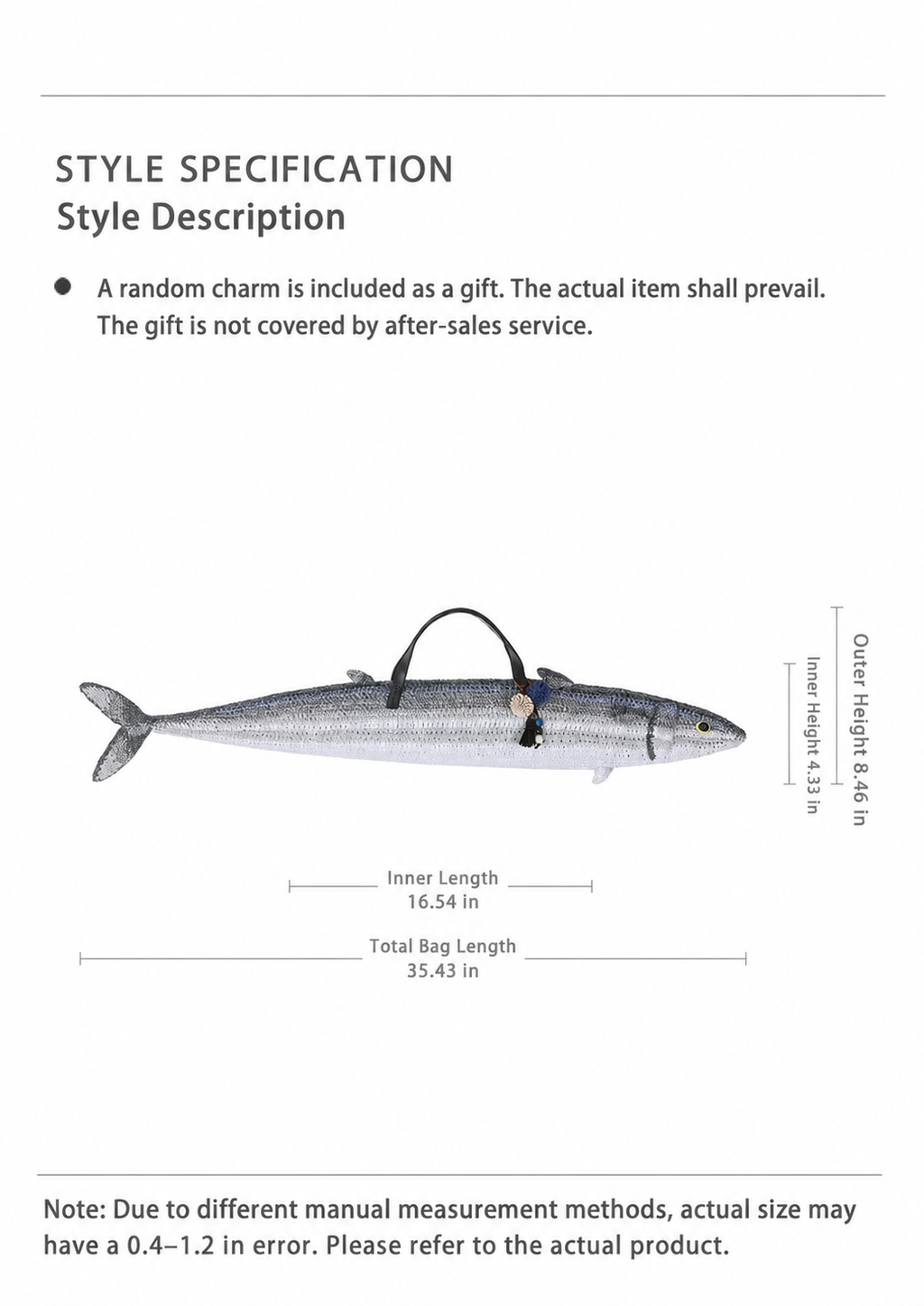 Handmade Blue Woven Mackerel Novelty Tote Bag